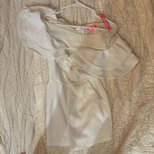 Xtaren White shorts jumpsuit size S